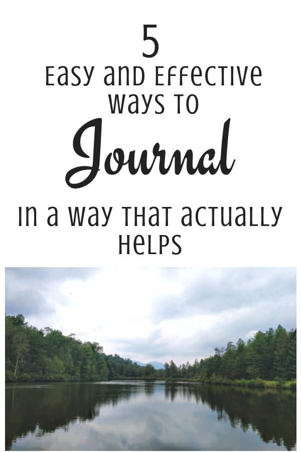 5 journaling tips with lake in background