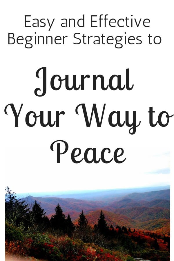 easy journaling tips for peace with mountains in background