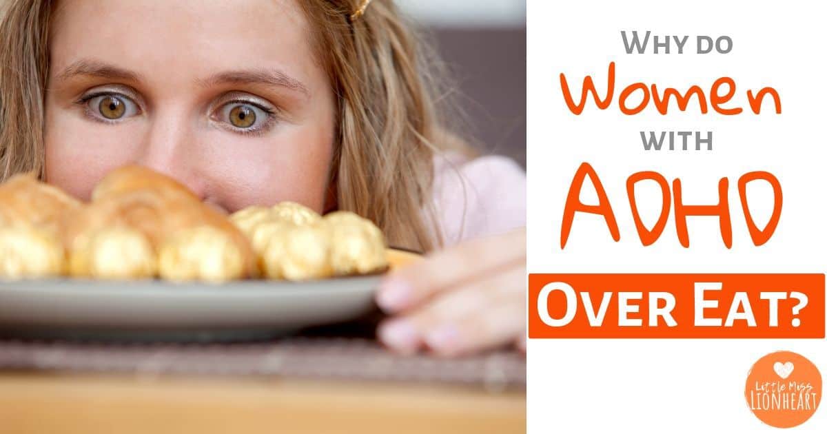 ADHD and Overeating with woman craving carbs