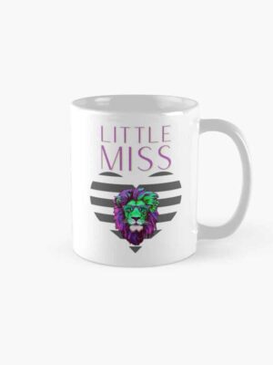 ADHD merch: adhd mug 'little miss lionheart' with colorful lion