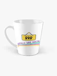 ADHD merch: ADHD mug 'BRB mentally side questing'