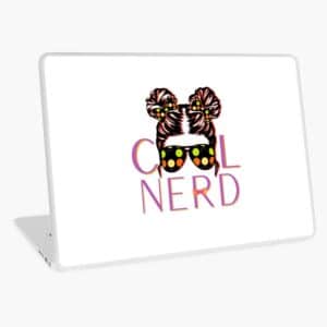 adhd merch: adhd office supplies laptop skin 'cool nerd'