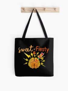 adhd merch: adhd bags 'sweet feisty extra neurospicy'