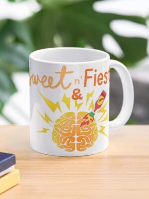 ADHD merch: ADHD mug 'sweet, fiesty, extra neurospicy'