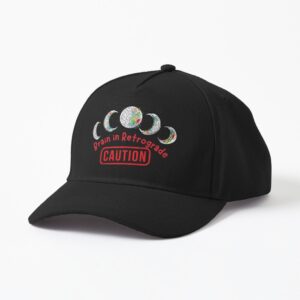 adhd merch: adhd accessories hat 'caution: brain in retrograde'