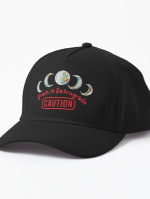 adhd merch: adhd accessories hat 'caution: brain in retrograde'