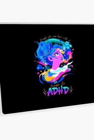 adhd merch: adhd office supplies laptop skin 'maybe it's adhd'