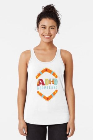 ADHD shirt for women. reads: ADHD boomerang