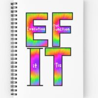 adhd merch: adhd notebook 'ef it: executive dysfunction it 'tis'