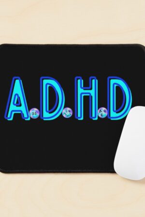 adhd merch adhd office supplies mouse pad 'ass doesn't have dopamine'