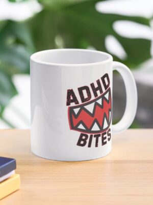 ADHD merch: ADHD mug 'ADHD bites' literally