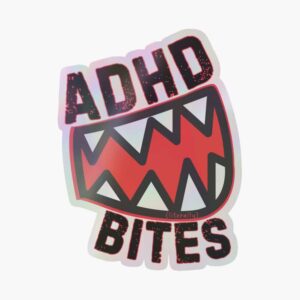 ADHD merch: ADHD sticker 'ADHD bites'